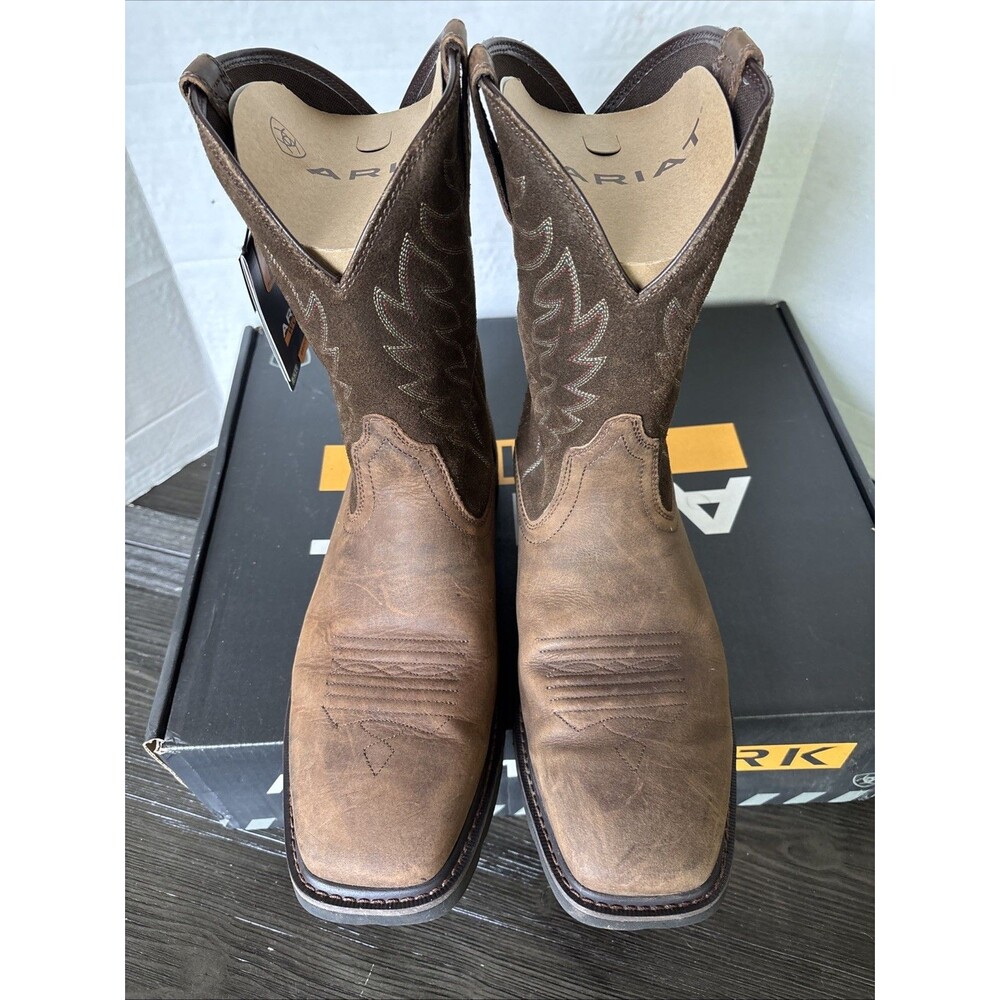 Ariat Boots Groundbreaker EE 13 Brown Square Soft Toe Electrical Hazard - Picture 5 of 15